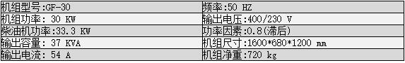 30kw濰柴柴油發電機組